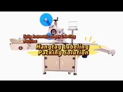 High Efficiency Garments' Hangtag Automatic Labeling Packing Machine