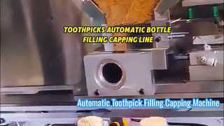 Automatic bottled toothpicks filling capping packing line