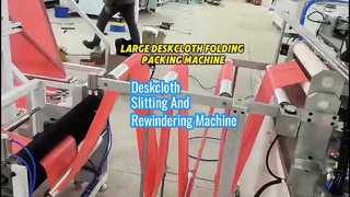 Large Disposable Deskcloth Sheet Automatic Folding Rolling Cutting Machine