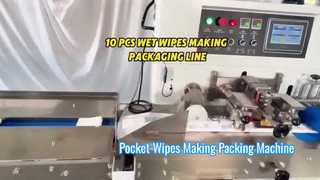 10-20 Pocket Wet Wipes Making Packaging Machine Line With Single Slitting Lane