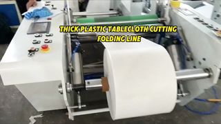 High Qualtiy White Plastic Tablecloth Folding Slitting Machine