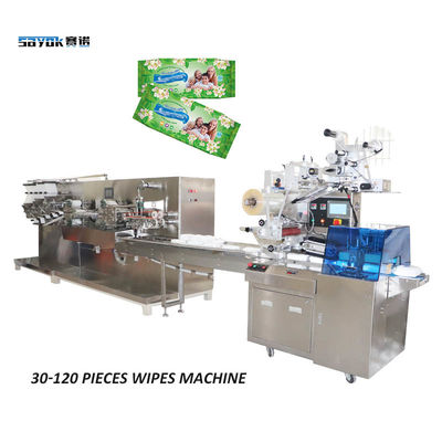 Good price 2.2KW 800KG Baby Wipe Packing Machine For Plastic Packaging 30-120 Piece online