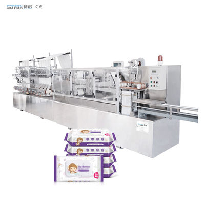 Good price Compact Design 120pcs / Pack Wet Wipes Making Machine With Slittings Baby Wipes Machinery online