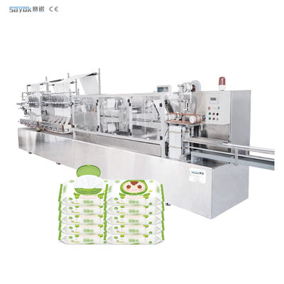 Good price 300 Cut / Min SS304 Stainless Steel Quality Wet Wipes Packing Machine Automatic For 30-120 PCS Pack online