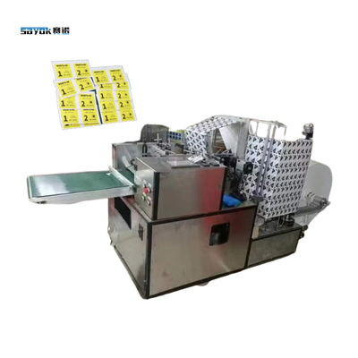 Good price Mechanical Driven Four Side Sealing Packaging Machine 220V 5KW 6 Lanes Alcohol Swab Production online