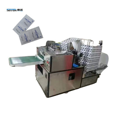 Good price Four Side Seal Packing Machine Stainless Steel Alcohol Lens Wipe Production Machine online