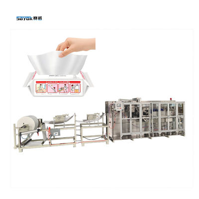 Good price 7.5 KW Automatic Wet Floor Wipes Making Packing Machine With Servo Control 8 Sets Wetting Head online