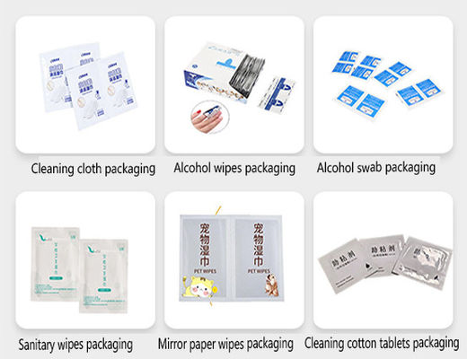 High Speed Alcohol Pad Packaging Machine 6 Lanes With Slitting Automatic