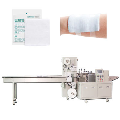 2.5KW 4 Side Seal Packaging Machine Mechanical Medical Gauze Packing Machine