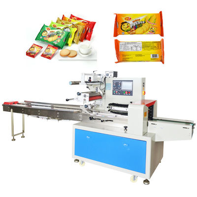 220v Biscuit Pillow Packaging Machine Continuous Packer Flow