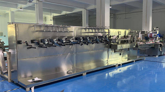 Compact Design 120pcs / Pack Wet Wipes Making Machine With Slittings Baby Wipes Machinery