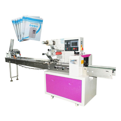 High Speed Manual Pillow Packaging Machine Energy Saving Automatic Card Feeding