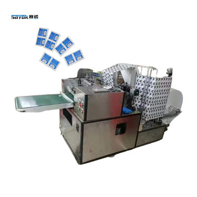 High Productivity 6 Lanes Four Side Sealing Packing Machine For Alcohol Pre Pads