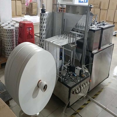 Paper AL Composite Film Four Side Sealing Packing Machine With Slitting Alcohol Pre Pads Sealing Packing Equipment