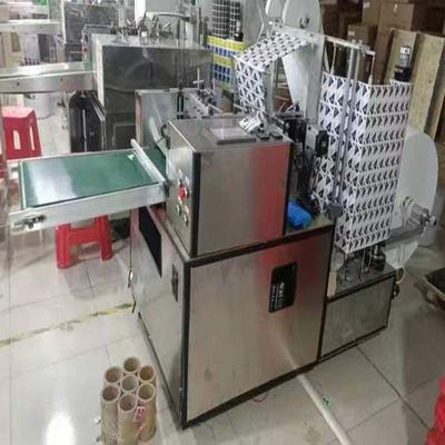Mechanical Driven Four Side Sealing Packaging Machine 220V 5KW 6 Lanes Alcohol Swab Production