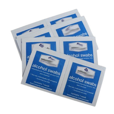 High Productivity 6 Lanes Four Side Sealing Packing Machine For Alcohol Pre Pads