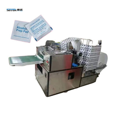 PLC Control Side Sealing Packing Machine 6 Lanes Alcohol Prep Pad Making Machinery