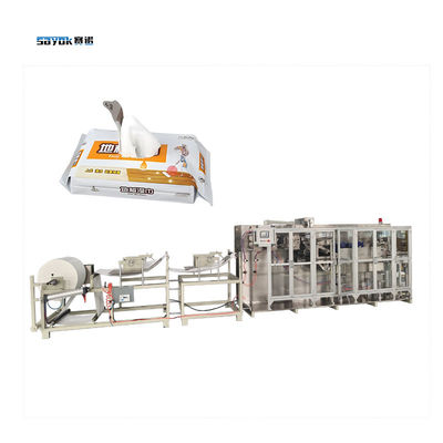 Automatic Wet Floor Wipes Packing Machine With Servo Control 8 Sets Wetting Head