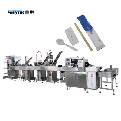 Electricity Automatic Packing Machinery for Napkin Spoon Fork Knife Toothpick Chopsticks Etc H Type 3 Side Seal
