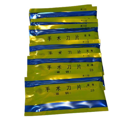 Steel Stamped Date Printer Scalpel Blades Packing Machine Four Side Seal Individual Pack