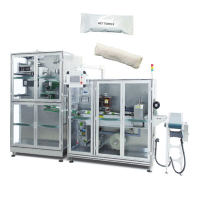 380V 50Hz Wet Towel Folding Slitting Packing Machine Automatic Towel Roll Packaging Line