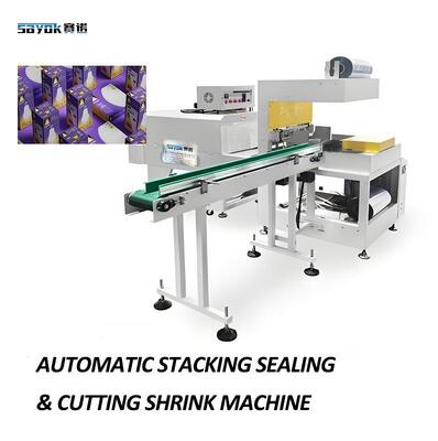 Customized Automatic Stacking Sealing & Cutting Shrink Wrapping Machine For LED Lighting Products